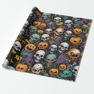 Papel De Regalo Graffiti Skulls