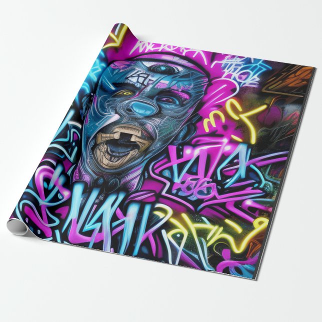 Papel De Regalo Graffiti Street Art: Actuar y resistir (Desenrollado)