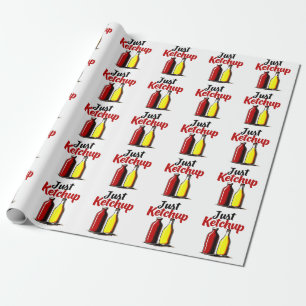 Papel De Regalo Gráfica divertida en botellas de Ketchup sólo ketc