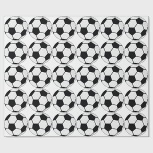 Papel De Regalo Gráfico clásico de balón de fútbol para fanáticos
