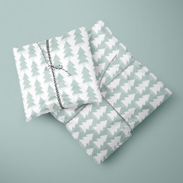 Papel De Regalo Gráfico de árbol de Navidad geométrico moderno