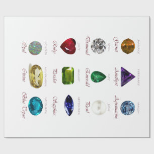 Papel De Regalo Gráfico de Birthstone