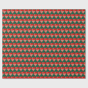 Papel De Regalo Gráfico de corazón rojo con perforaciones desgarra