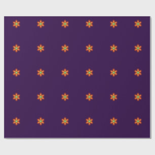 Papel De Regalo Gráfico de flor con brillo neón futurista