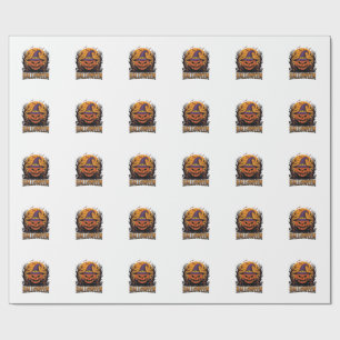 Papel De Regalo Gráfico de sombrero de bruja de calabaza de Hallow