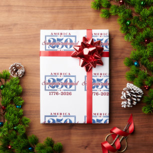 Papel De Regalo Gráfico del Semicuincuentenario de América 250 – 1