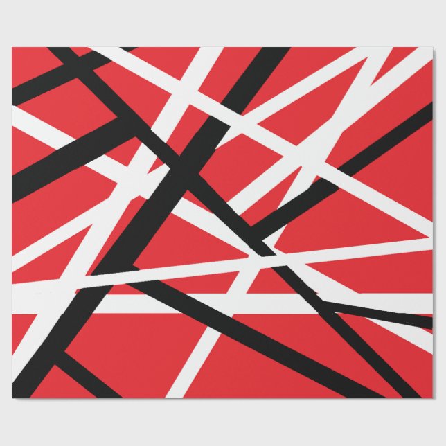 Papel De Regalo gráfico rojo, negro y blanco (Superficie plana)