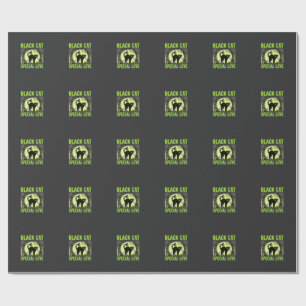 Papel De Regalo Gráficos de amor especial de gato negro de Hallowe