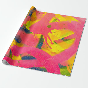 Papel De Regalo Grafiti colorido. Artarta de calle abstracta de ci