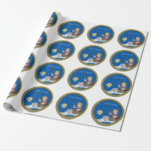 Papel De Regalo Gran bajista pescando en el hielo