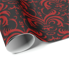 Papel De Regalo Gran Damasco Negrita (Rojo)