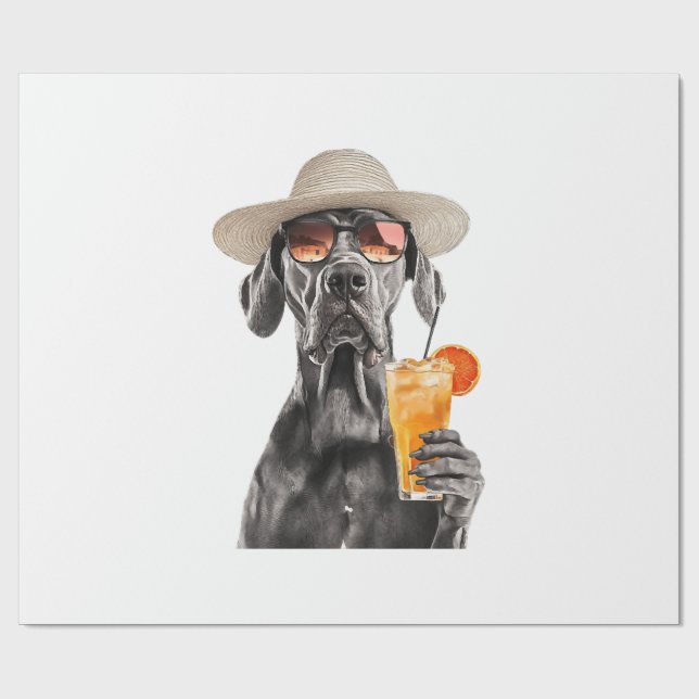 Papel De Regalo Gran Danés (Superficie plana)