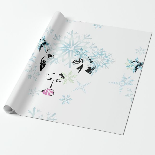Papel De Regalo Gran Danés de invierno (Desenrollado)