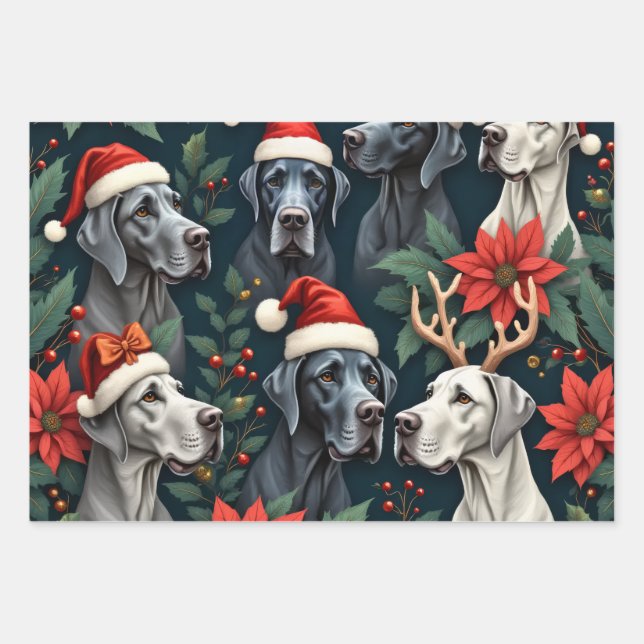 Papel de regalo Gran Danés de lujo (Anverso)