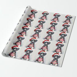 Papel De Regalo Gran Danés NAVIDAD 