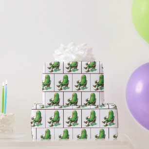 Papel De Regalo Gran Dill Pickle en la silla