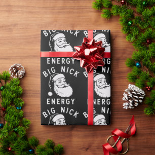 Papel De Regalo Gran Energía de Nick Divertido Santa Claus Gordo N