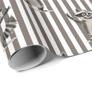 Papel De Regalo Gran escala marrón de mapache para artesanía o reg