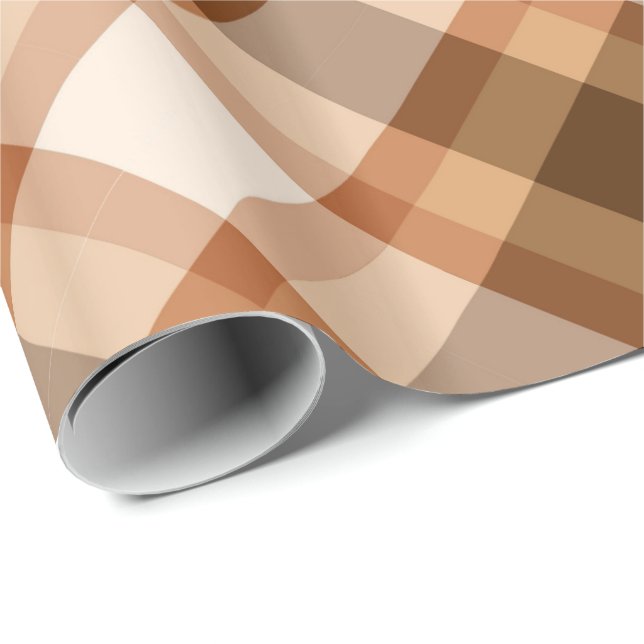 Papel De Regalo Gran manta moderna, marrón, beige, cobre y tan (Esquina del rollo)