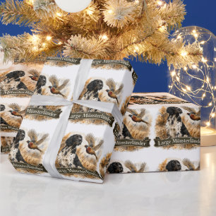 Papel De Regalo Gran Münsterländer con faisán