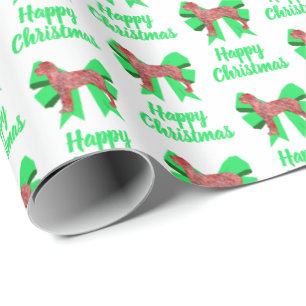 Papel De Regalo Gran Navidades rojos daneses perro y blanco negro 
