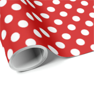 Papel De Regalo Gran Polka Doted Design Balloon Red