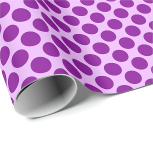 Papel De Regalo Gran punto retro - morado y orquídea