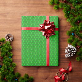 Papel De Regalo Gran rollo de Navidades de árboles verdes