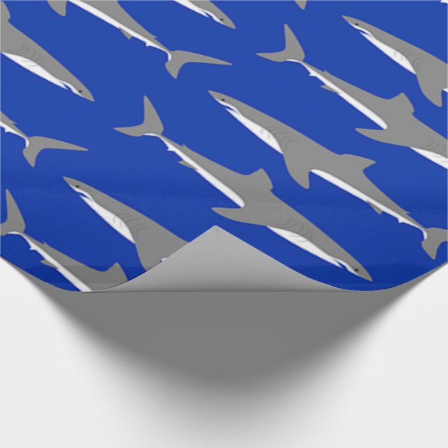 Papel De Regalo Gran tiburón blanco (Esquina)