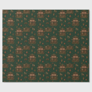Papel De Regalo Gran Tienda de Juguetes Navideños Europea Bosque P