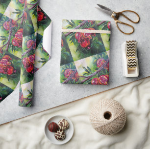 Papel De Regalo Granadas de la Cosecha de Otoño por Alfred Fox