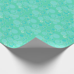 Papel De Regalo Grandes burbujas de burbujas en todas partes Verde