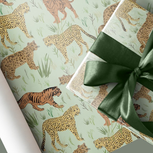 Papel De Regalo Grandes Gatos En La Hierba (Subido por el creador)