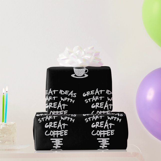Papel De Regalo Grandes Ideas Empiezan Con Un Gran Café (Subido por el creador)