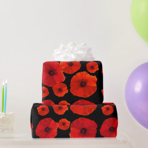 Papel De Regalo Grandes lapiceros rojos en negro