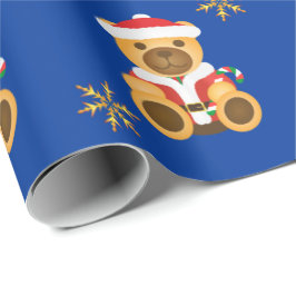 Papel De Regalo Grandes Navidades de osos de peluche y estrellas P