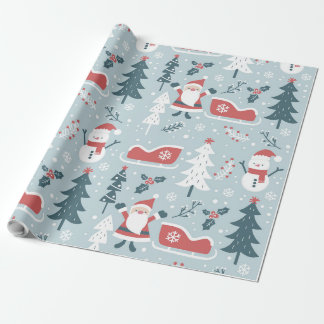 Papel De Regalo GRANDES Navidades Patrón Santa Claus