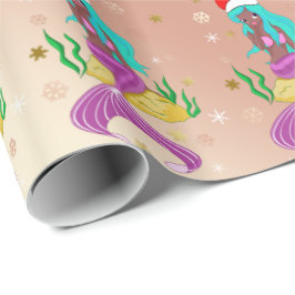 Papel De Regalo Grandiosos Navidades de oro del patrón de copos de