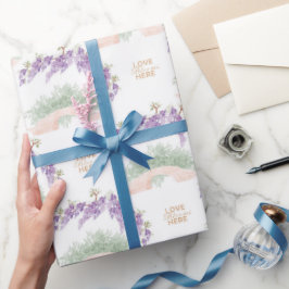 Papel De Regalo Grandmillennial Wisteria Baby Shower
