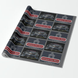 Papel De Regalo Granero de Autos Antiguos