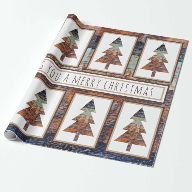 Papel De Regalo Granero de invierno, Feliz Navidad (Desenrollado)