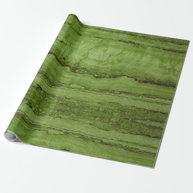 Papel De Regalo Granito abstracto verde | patrón de mármol de pied (Desenrollado)