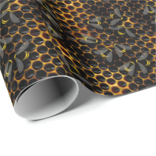 Papel De Regalo Granja de abejas de abejorro de abeja