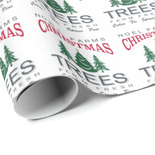 PAPEL DE REGALO GRANJA DE ÁRBOL DE NAVIDAD