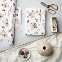 Papel De Regalo Granja de árboles de navidad para granjeros de ren