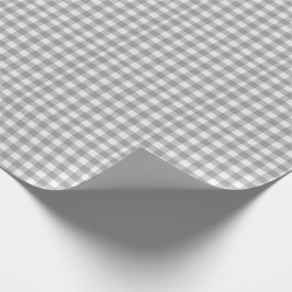 Papel De Regalo Granja de campo gris blanco Plaid Gingham Simple