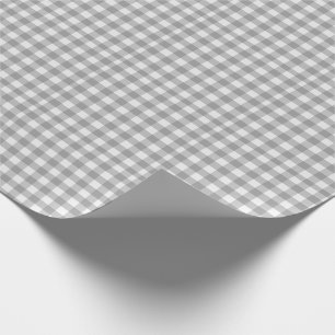 Papel De Regalo Granja de campo gris blanco Plaid Gingham Simple