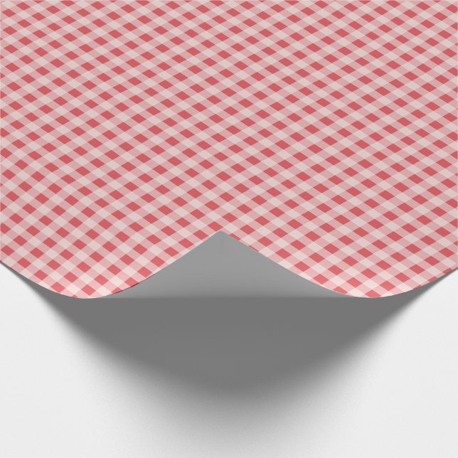 Papel De Regalo Granja de campo Red Plaid Gingham Simple (Esquina)