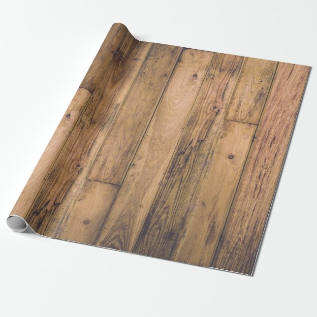 Papel De Regalo Granja de madera rústica de huerta (Desenrollado)