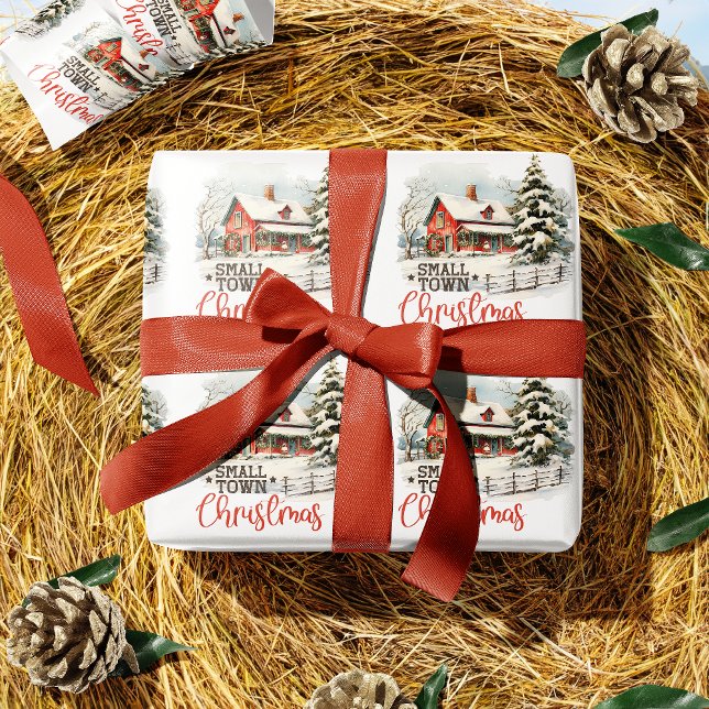 Papel De Regalo Granja de pequeños Navidades de pueblo rústico (Subido por el creador)